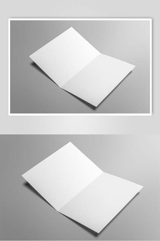 长方形二折页白色信封纸张样机