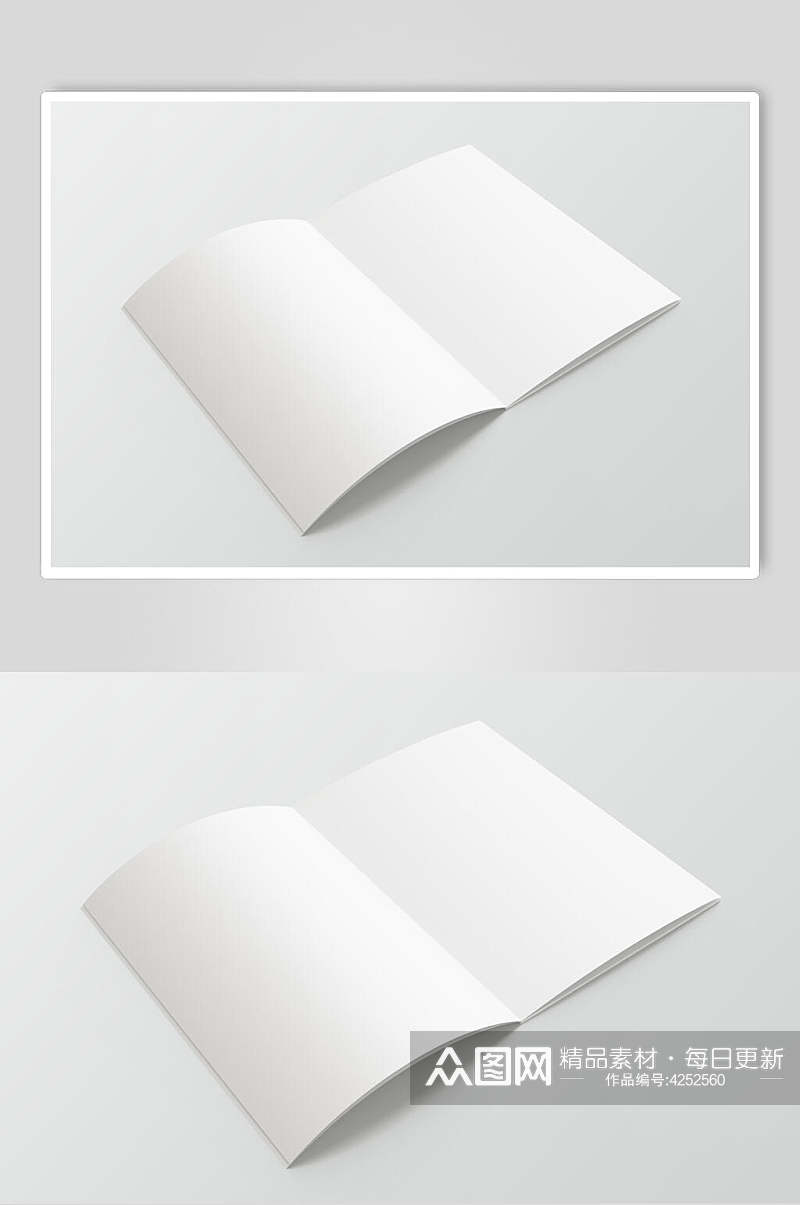 白色创意简约书籍画册贴图样机素材