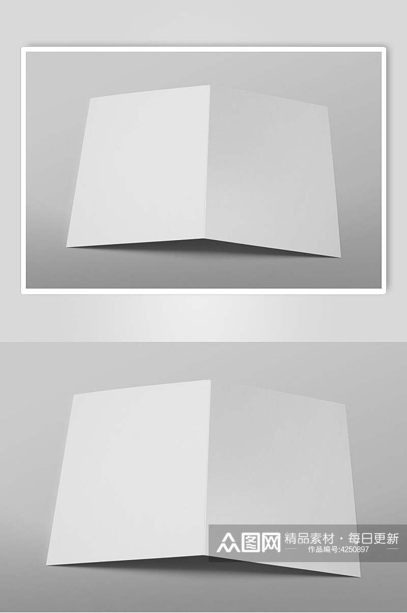 折页创意信封纸张样机素材