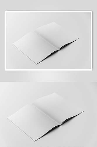 白色书籍画册智能贴图样机