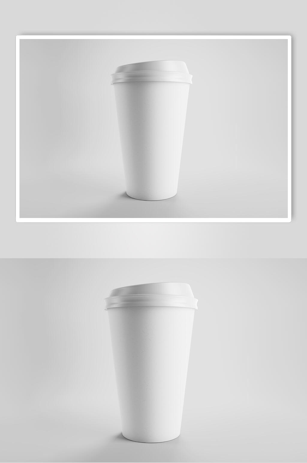 白色极简马克杯样机素材