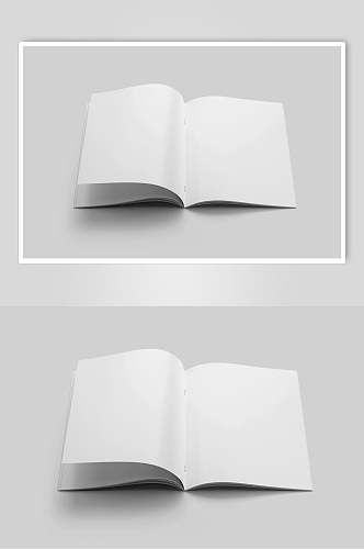 长方形折痕纸张杂志书籍贴图样机