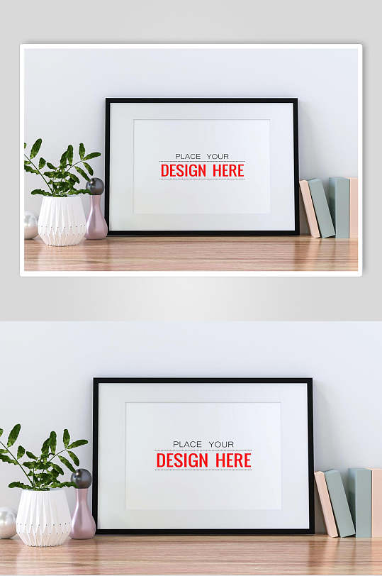 简约证书室内装饰画相框样机效果图-众图网