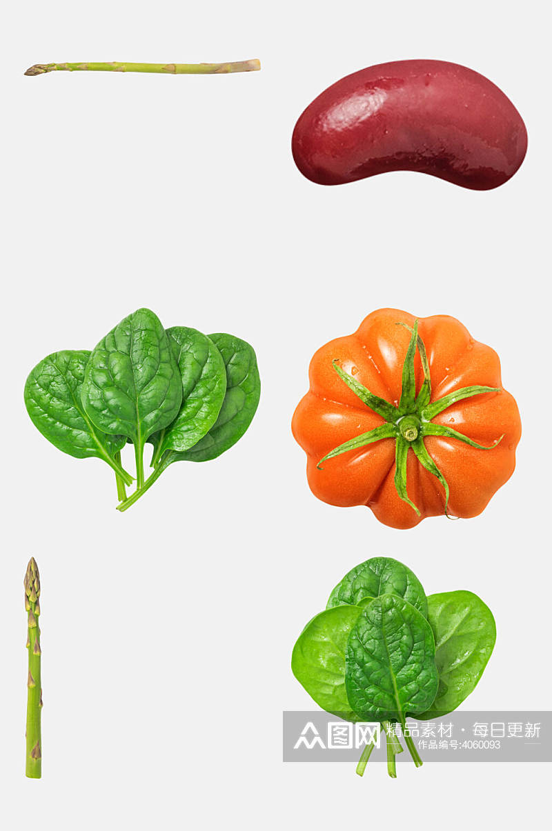 创意菠菜新鲜果蔬免抠素材素材