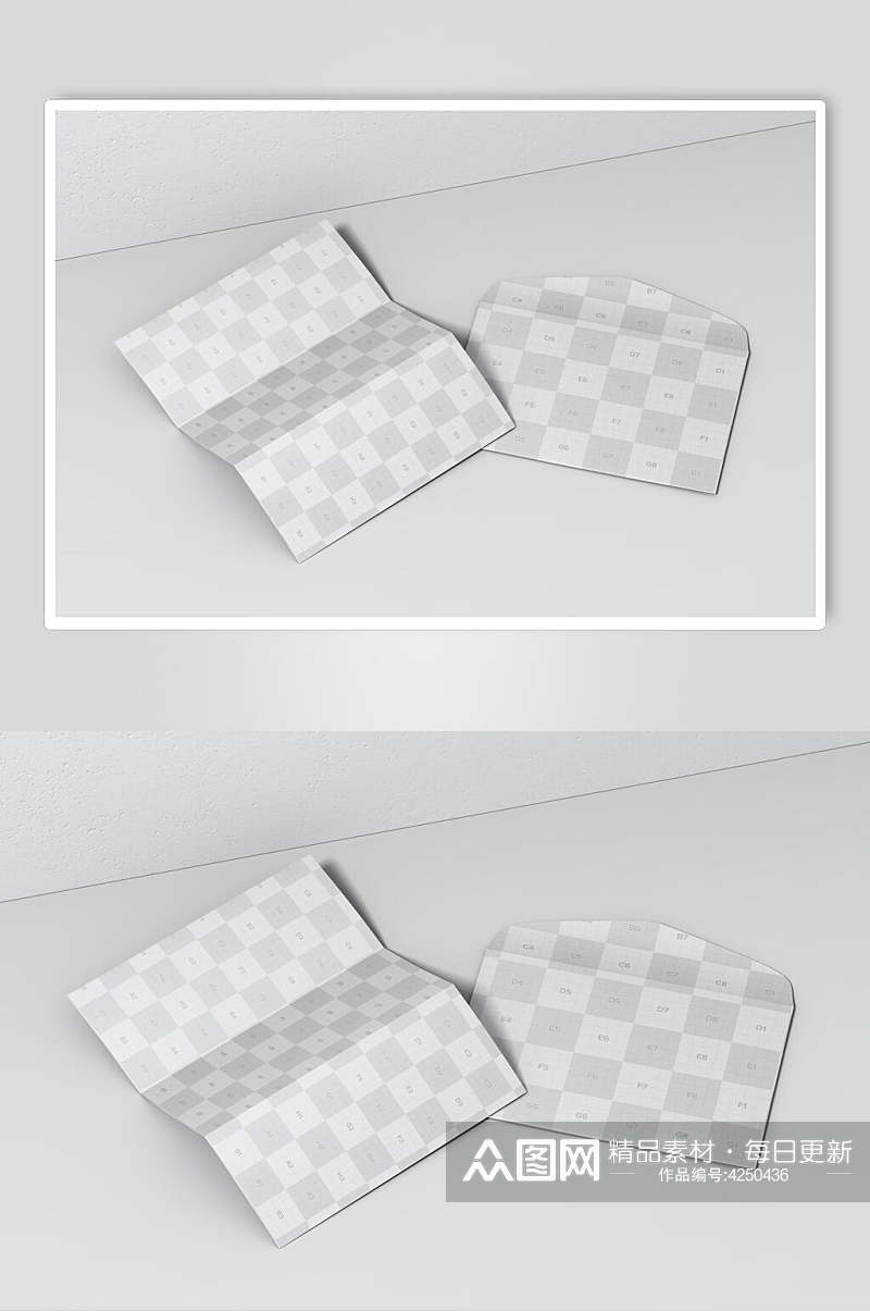 三折纸办公VI设计样机素材