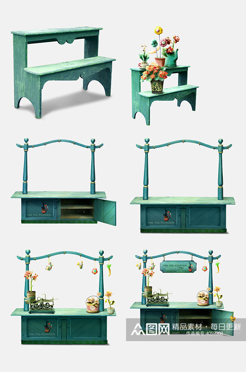 桌子植物高端绿家具装饰品免抠素材素材