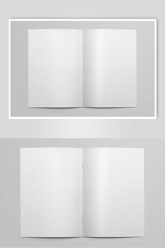 展开的智能贴图骑马钉画册书籍样机