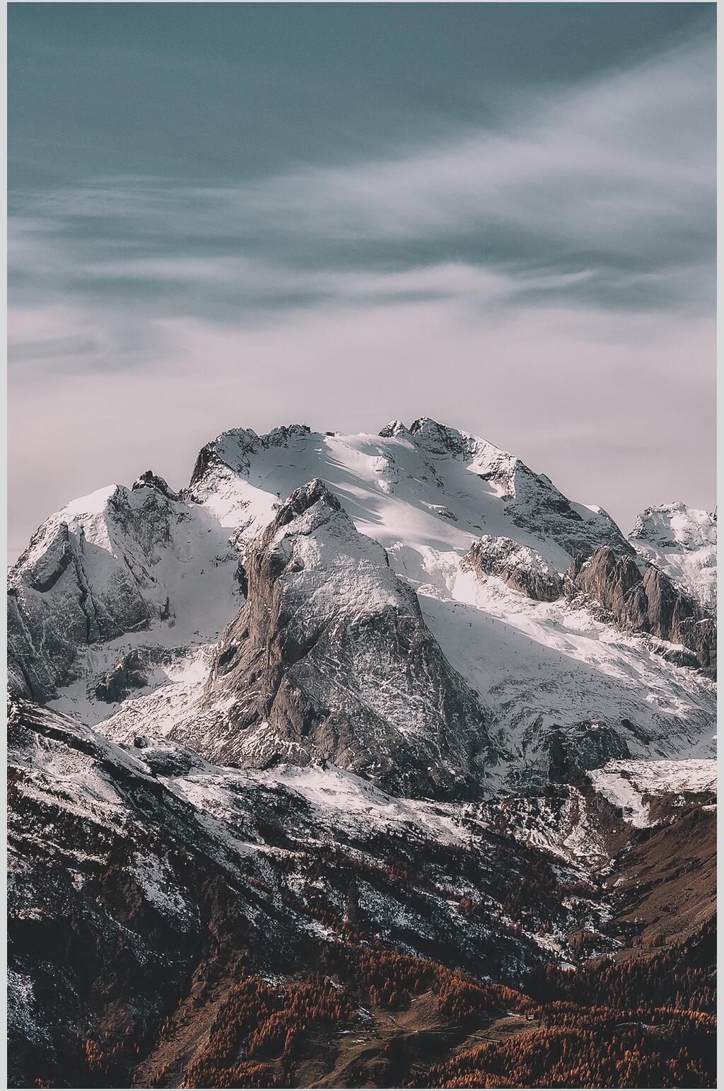 雪山山顶高清图片素材