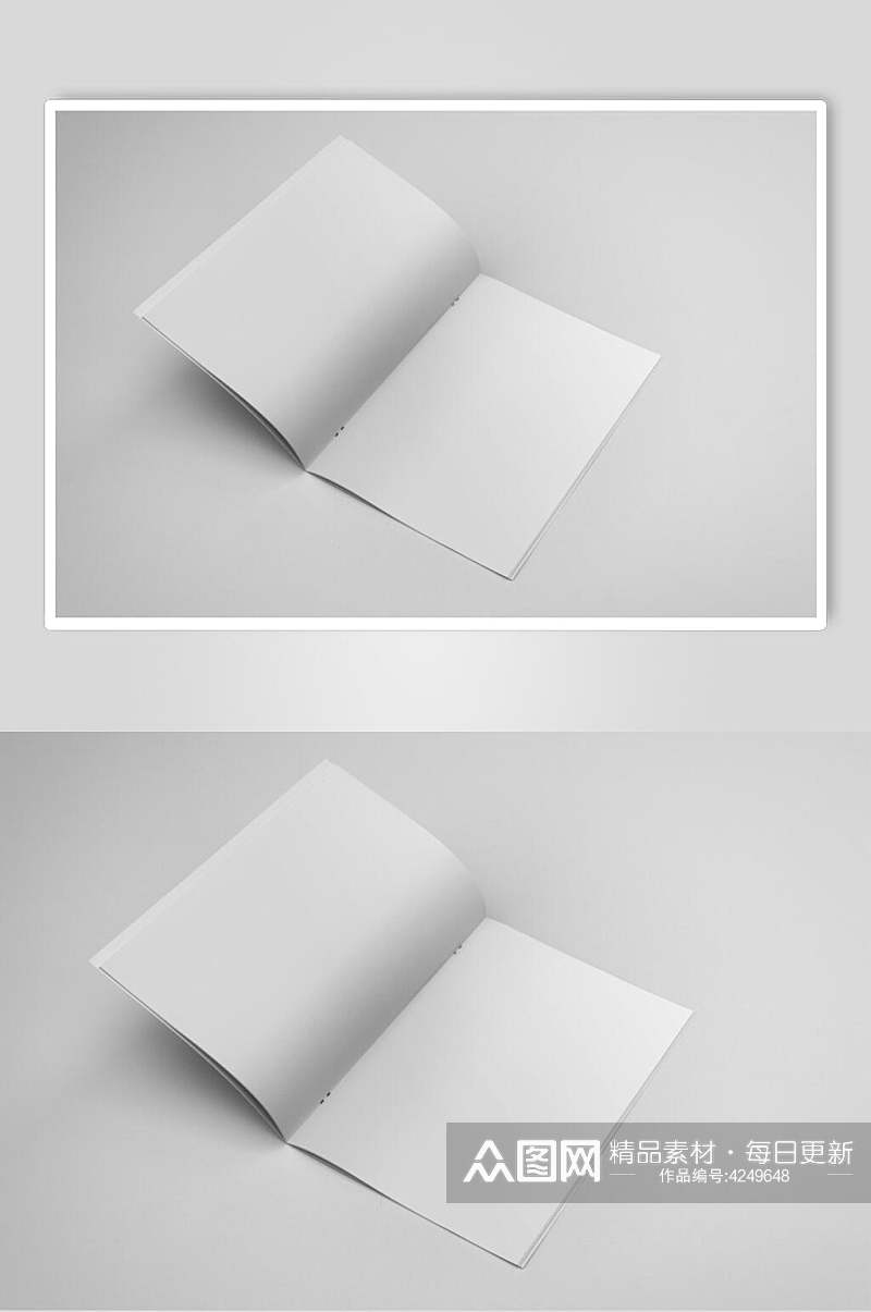 长方形折痕书籍画册智能贴图样机素材
