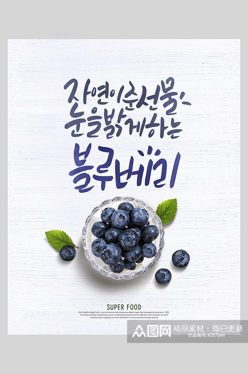 蓝莓新鲜蔬菜水果海报素材