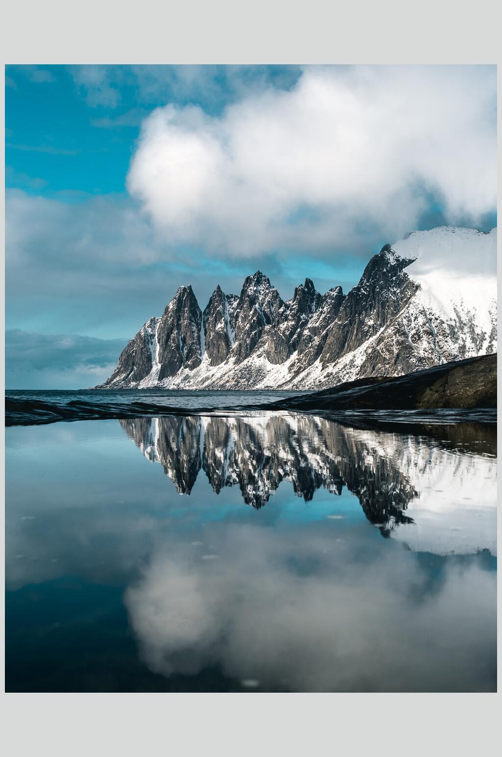 天空雪山高清图片素材