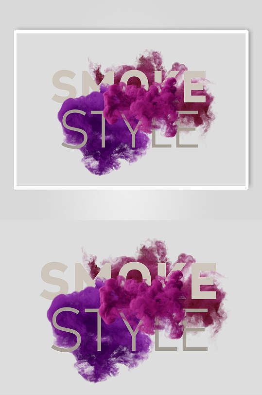 紫色烟雾英文字母素材