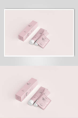 粉色化妆品设计样机