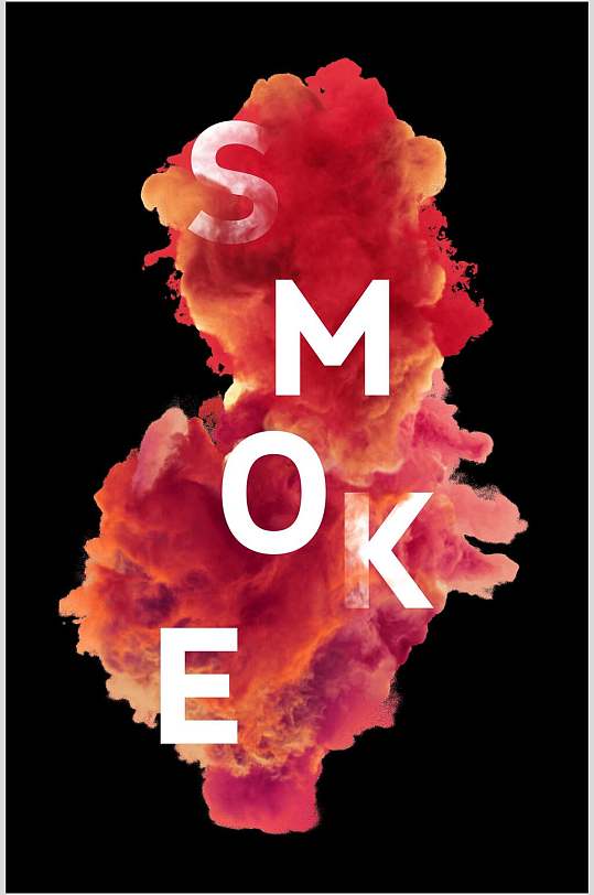 创意烟雾英文字母素材