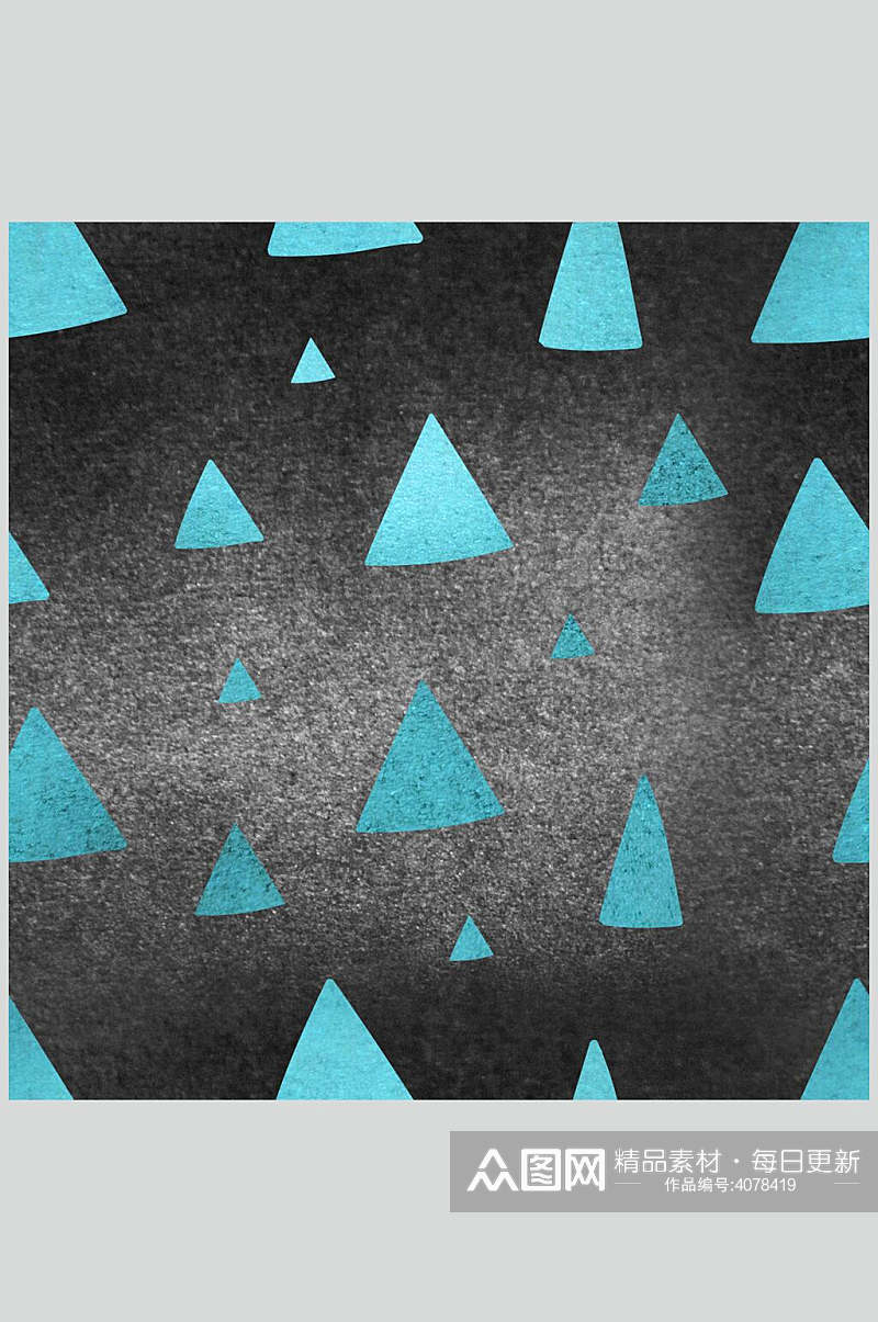 蓝色三角形闪烁金箔材质图片素材