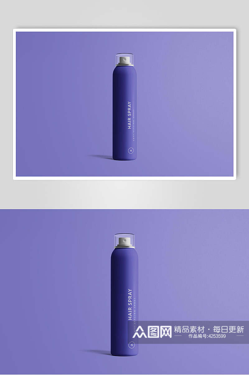 浅紫色喷瓶喷壶包装样机素材