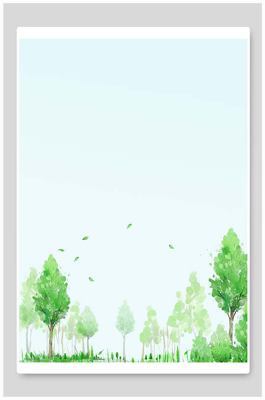 时尚树木高端创意清新绿植海报背景