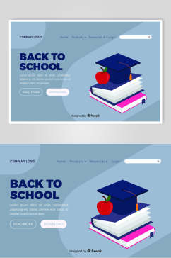 苹果鼠标高端创意蓝色在线教育插画