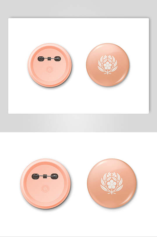 图标时尚胸针胸章展示样机