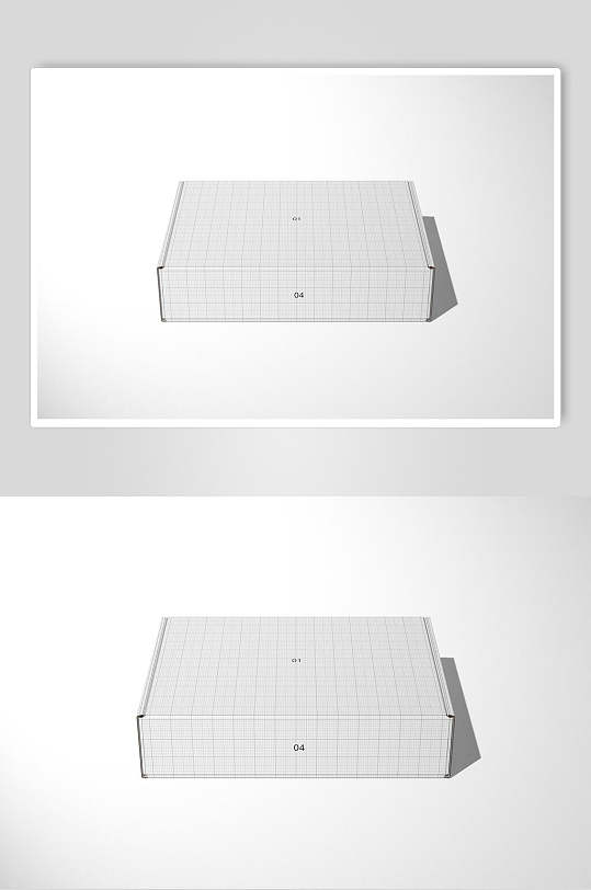 方形飞机盒纸盒样机