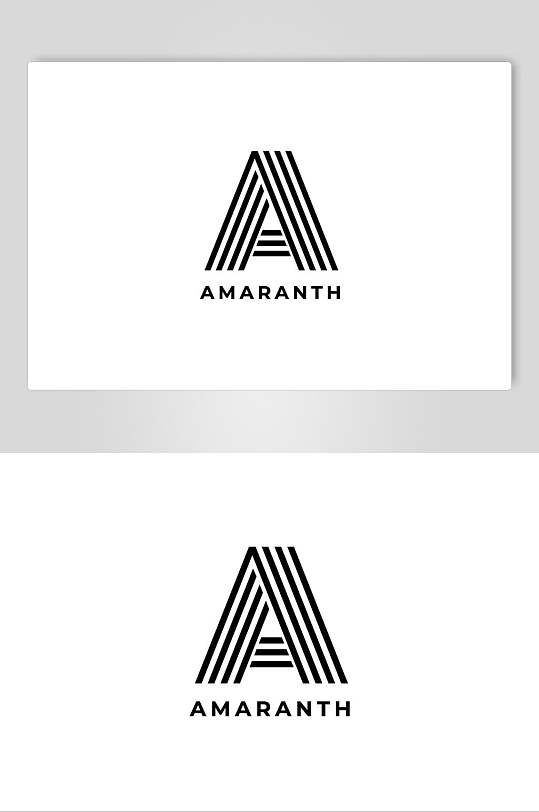 线条黑色简约风标志logo设计素材