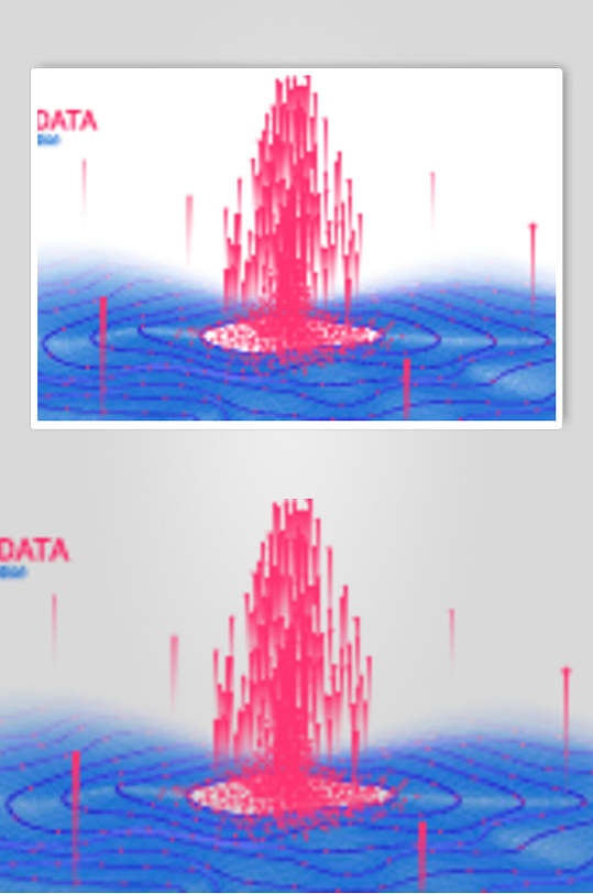 蓝红简约高端创意大数据矢量素材