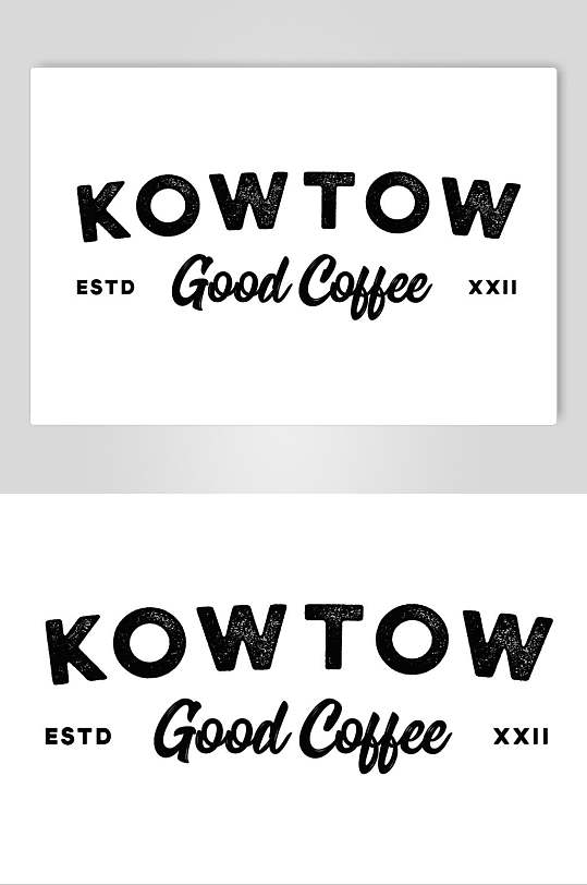 黑色简约英文标志logo设计素材