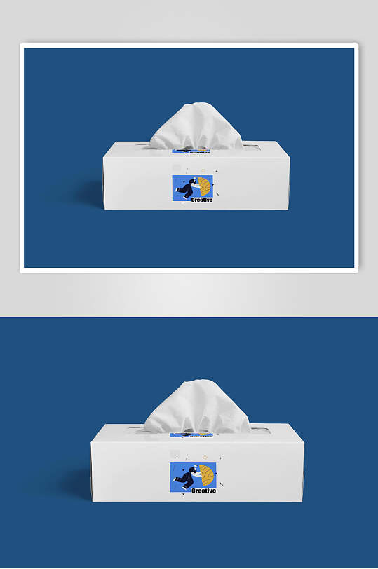 创意清新抽纸盒文创样机