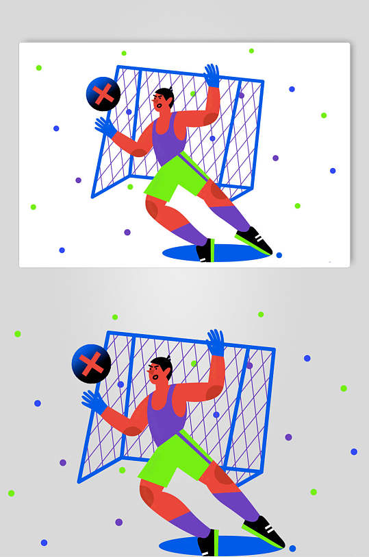 创意扁平化运动项目矢量素材