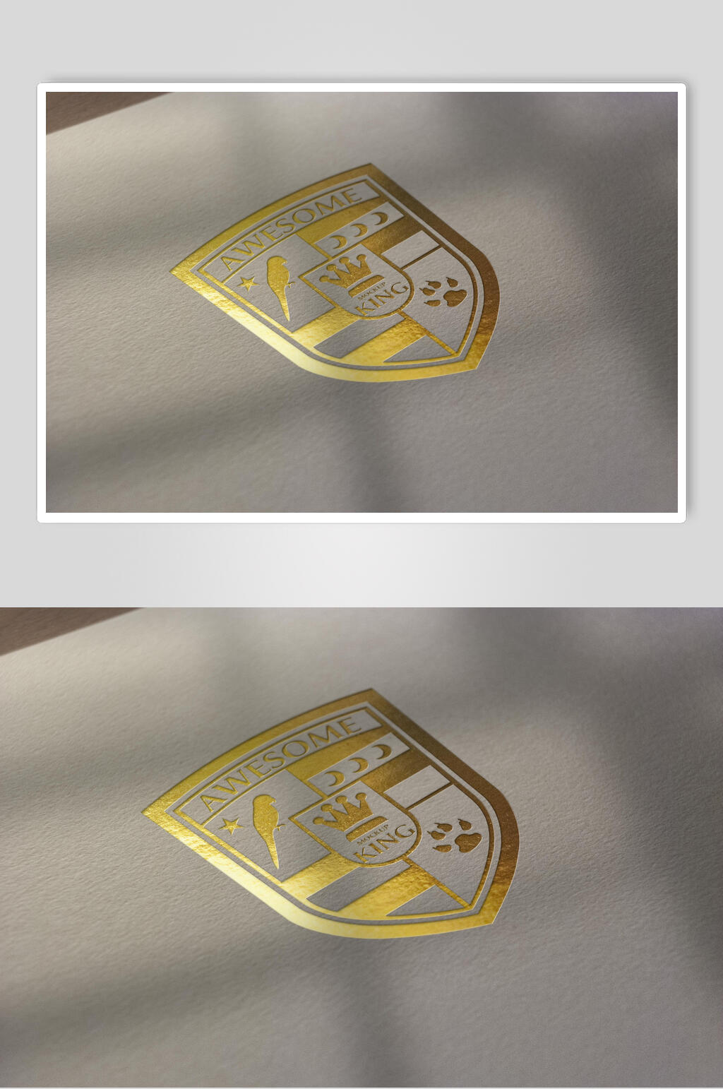 盾牌皇冠时尚创意LOGO展示样机素材