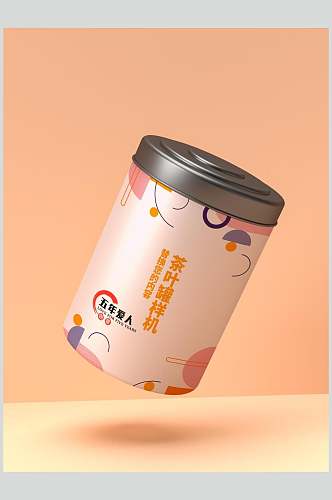 茶叶罐圆形高档精致包装礼盒样机