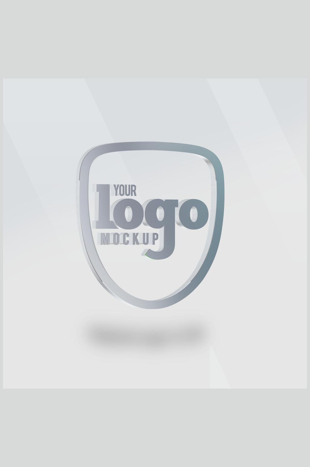 英文字母精致高级LOGO展示样机素材