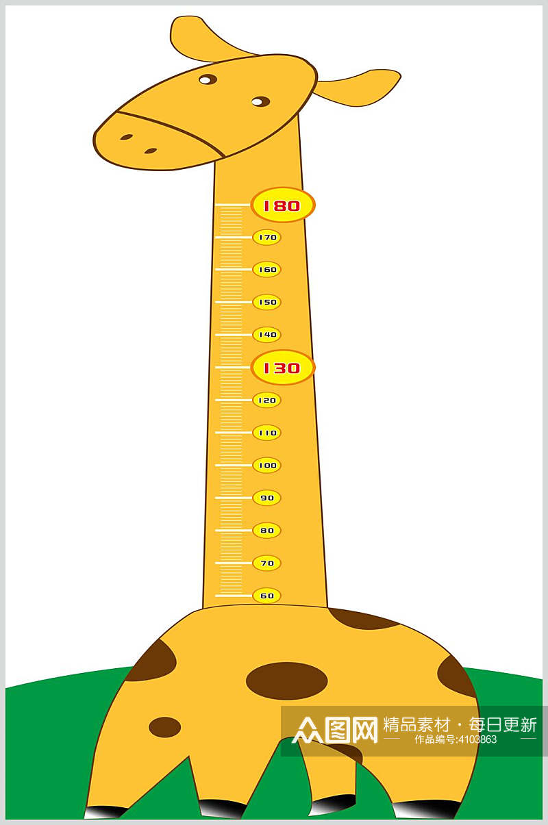 卡通创意身高标尺素材