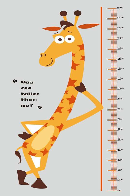 创意长颈鹿身高标尺