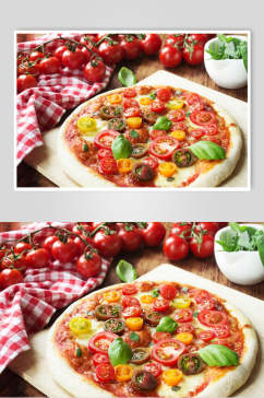 红白格子披萨图片