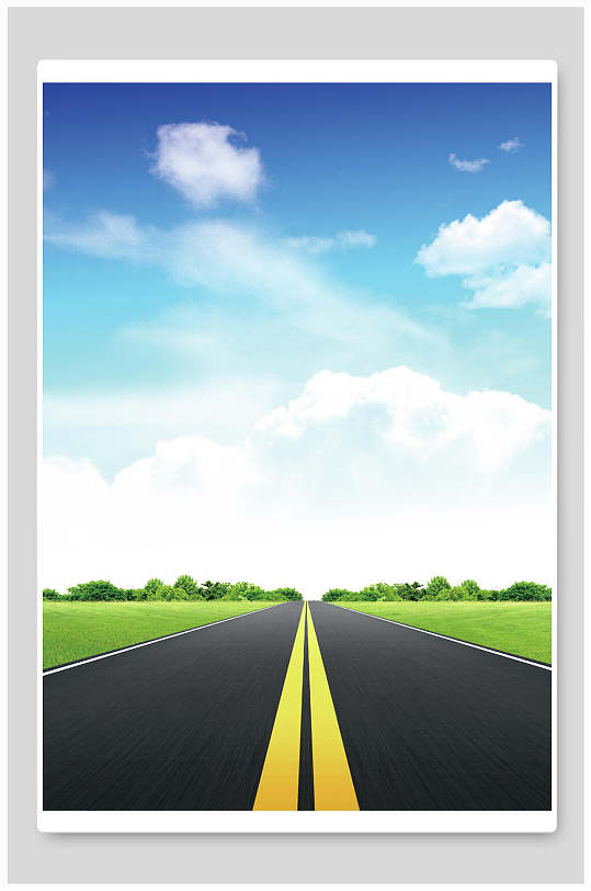 时尚竖版蓝天草地背景