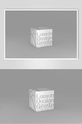 立体方块时尚创意LOGO展示样机