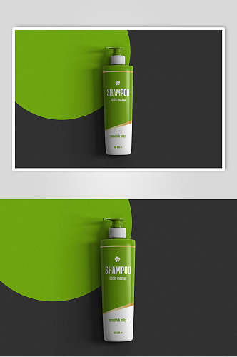 绿色洗发水按压式瓶样机