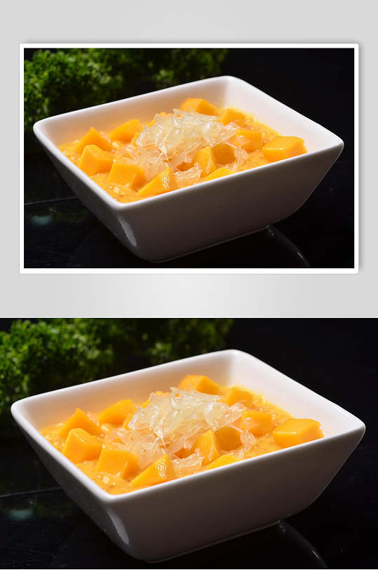 芒果酸奶水果捞图片