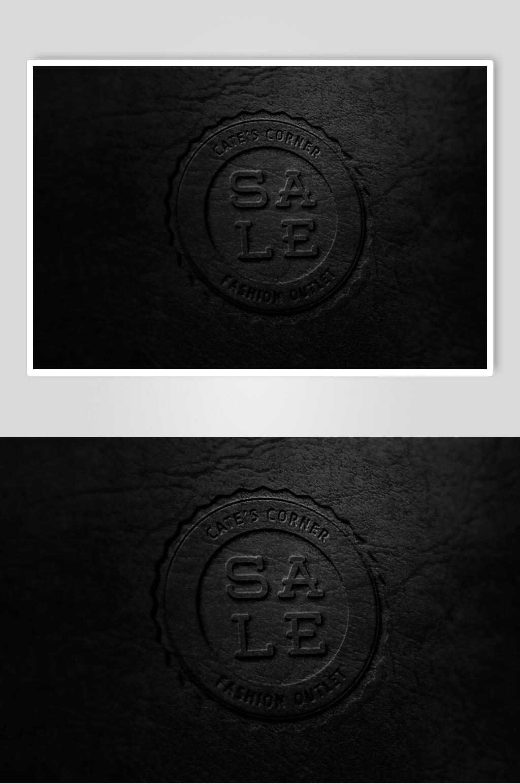 黑色高档简约精致标志展示样机素材