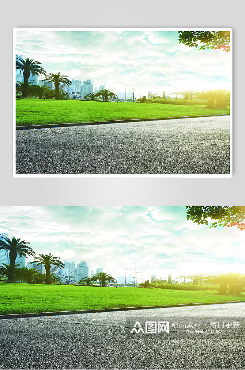椰树蓝天风景图片素材