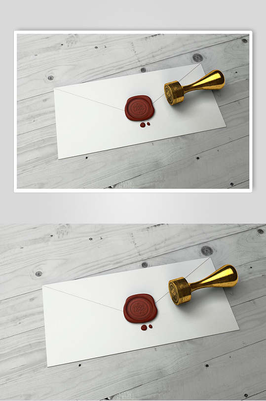 红色火漆印章精致印章样机