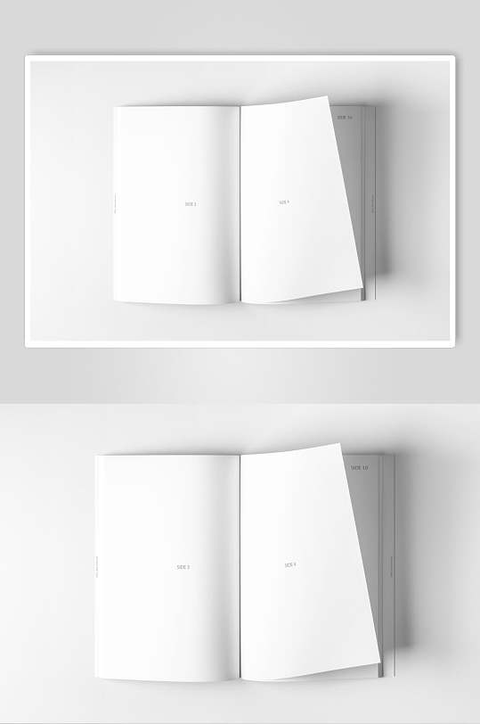 翻页效果图设计立即下载书本翻页插图创意时尚方形画册样机立即下载
