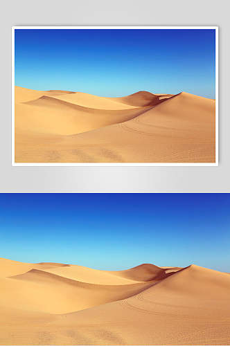 沙漠蓝天风景图片