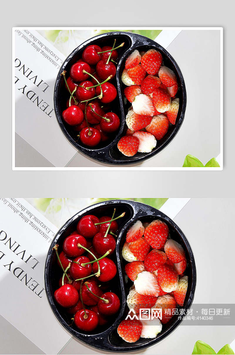 美味水果捞车厘子草莓图片素材