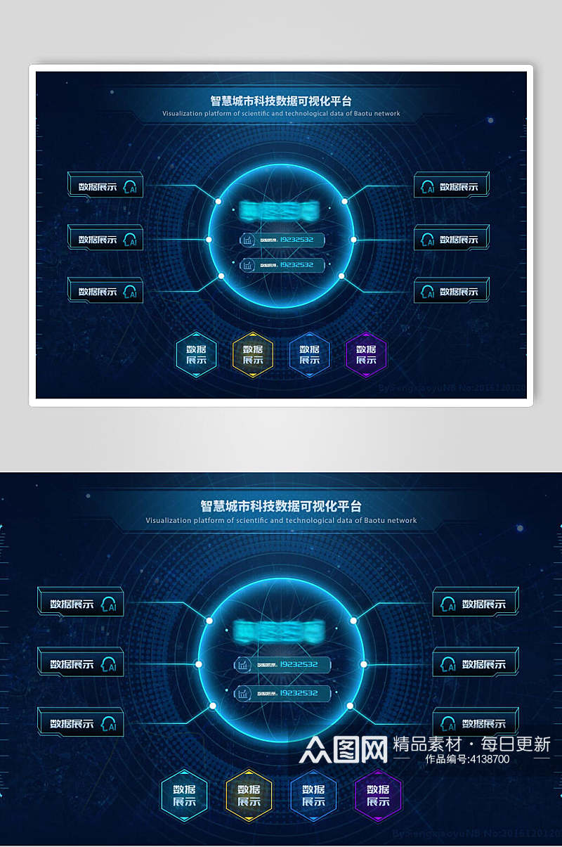 城市科技数据可视化素材素材