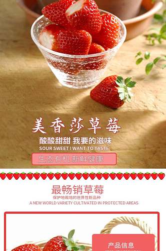 美香莎草莓水果详情页