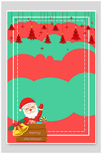 高端时尚挂饰树木板铃铛圣诞节背景