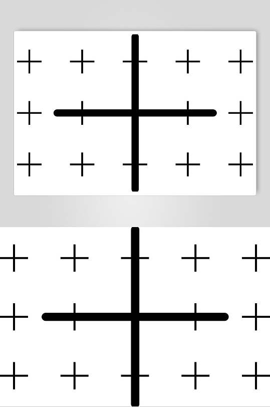 十字架黑白几何图形矢量素材