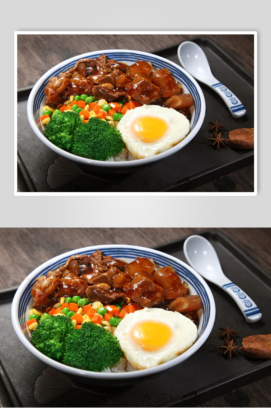 精品餐饮招牌红烧肉盖浇饭高清图素材